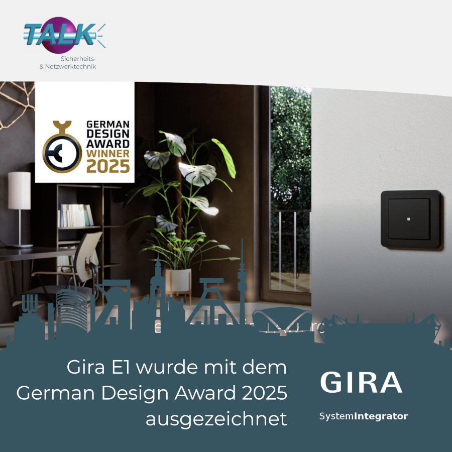 Bild zur News: German Design Award 2025 für Gira E1 Bild zur News: German Design Award 2025 für Gira E1